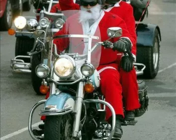 A motocicleta é como o Natal