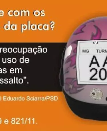 Campanha “Todos Contra Motos” continua: obrigatória inscrição da placa da moto no capacete