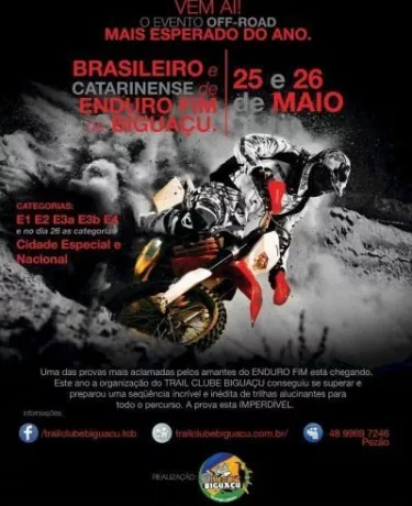Inscrições abertas para 3ª e 4ª etapas do Brasileiro de Enduro FIM