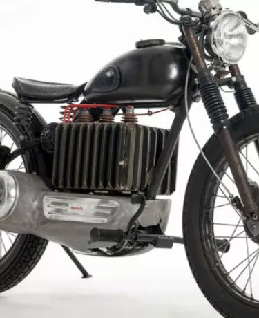 Moto dos anos 1950 transformada em elétrica nada convencional
