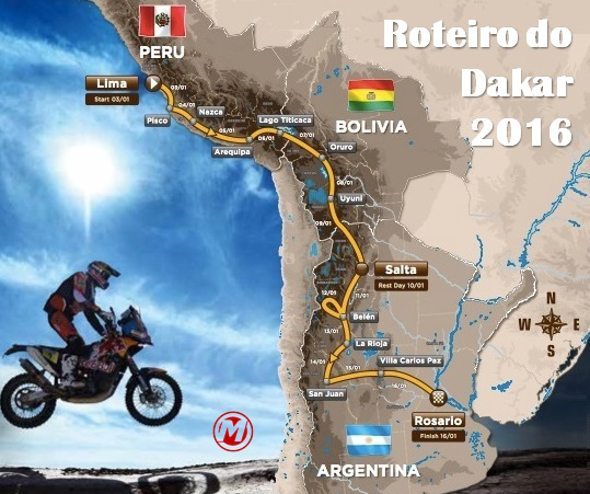 Roteiro do Dakar 2016