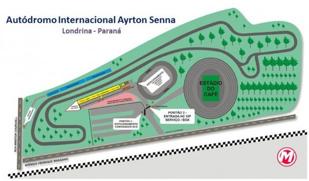 Autódromo e estádio compartilham o mesmo espaço em Londrina (PR) - imagem de divulgação