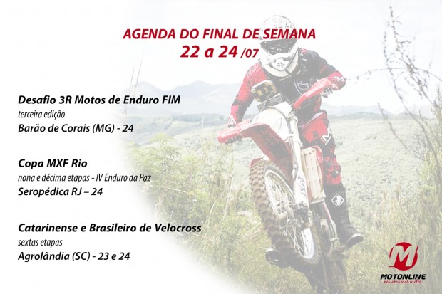Marque em sua agenda os principais eventos de moto off road que acontecerão pelo Brasil neste final de semana