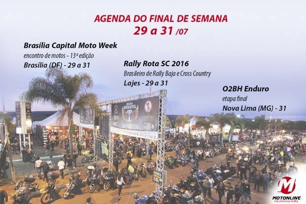 Confira a Agenda Motonline. Neste final de semana, destaque ao Capital Moto Week, em Brasília