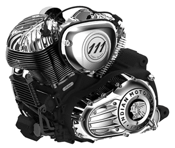 O motor que move as duas Indian é o Thunder Stroke 111, um V2 de 1811cc que gera 16,4 Kgf.m de torque já a 3.000 rpm