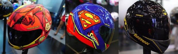 NORISK já lançou capacetes do Batman e, agora, Mulher Maravilha. Em breve, Flash e Superman também terão suas versões do modelo Stunt FF391. Produtos foram apresentados no Salão Duas Rodas 2017 (foto)