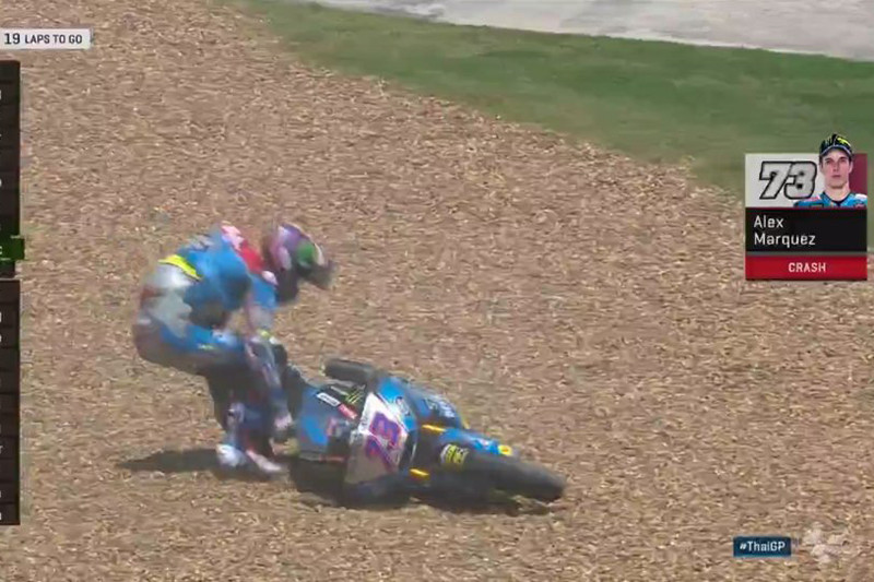 Quinto colocado no Mundial de Moto2, Alex Márquez caiu - mais uma vez