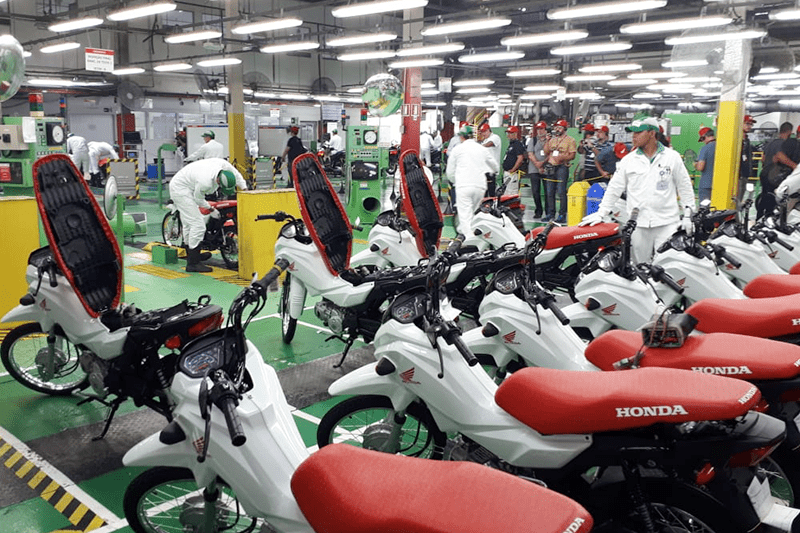 Volume de motos aumentou nas fábricas e também no número de unidades entregues às concessionárias