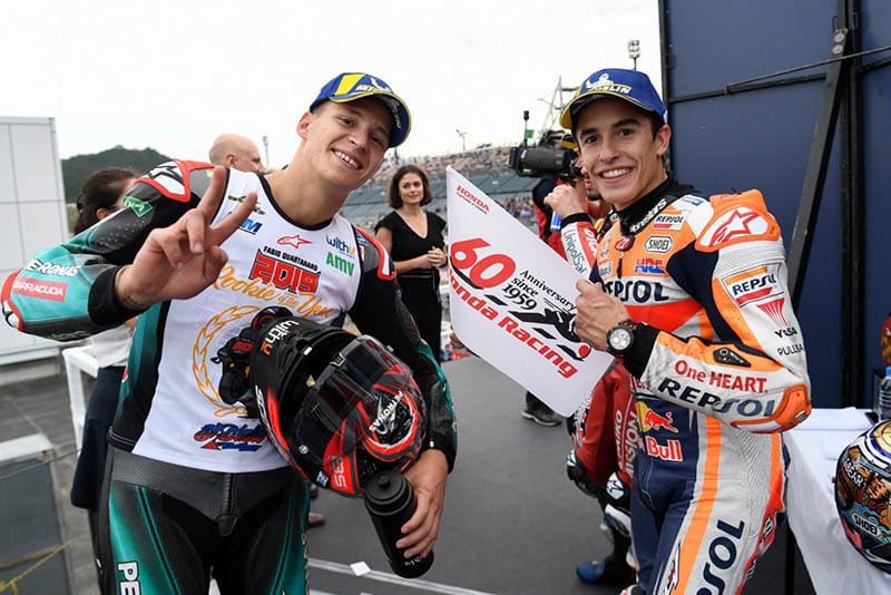 Fabio Quartararo e Marc Márquez (não nessa ordem) lideraram um quarto dos pódios da MotoGP nessa temproada