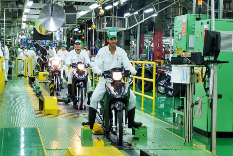 produção de motos fábrica