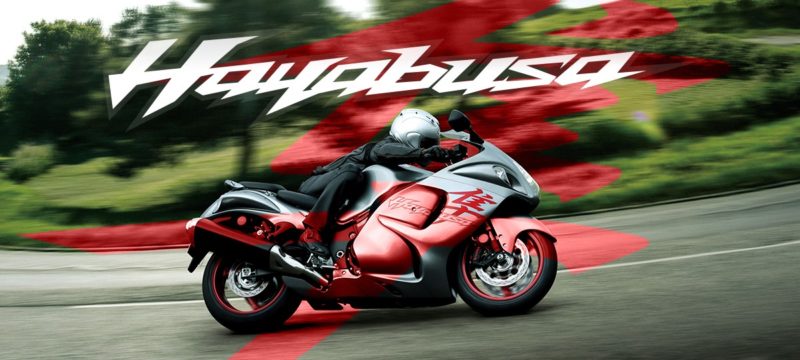 A Hayabusa é um dos principais símbolos da linha de motos da Suzuki. Lançada em 1999 (e em produção até hoje), ostentava o título de 'moto mais rápida do mundo' ao atingir 312 km/h