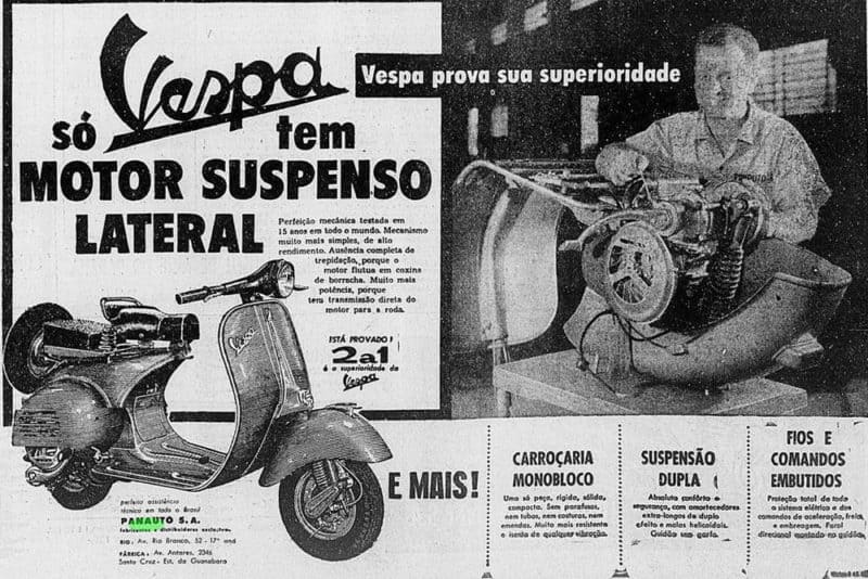 anúncio antigo da vespa no brasil