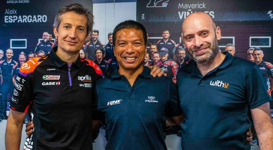Chefes da Aprilia e RNF Racing celebram a parceria para a MotoGP 2023