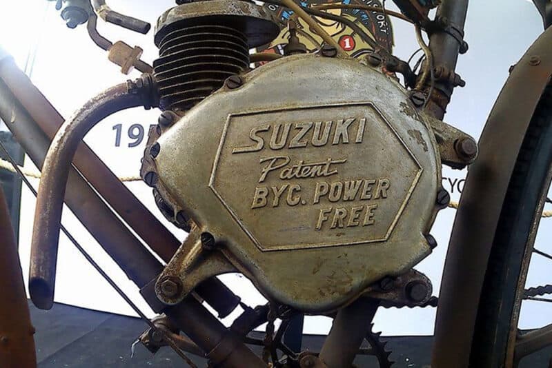 A Suzuki motorcycle in the 1950s