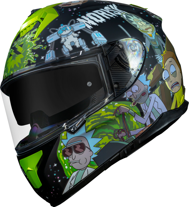 Novo capacete da Norisk com grafismo inspirado no seriado Rick and Morty 