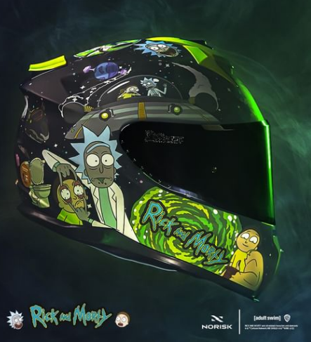 Inusitado: série Rick and Morty vira capacete de moto da Norisk
