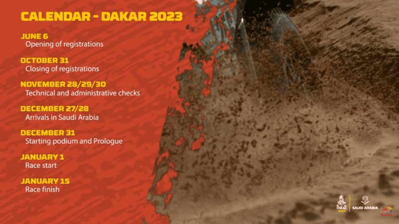 calendário dakar 2023