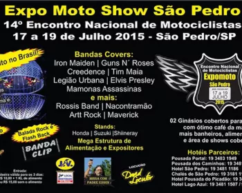 Expo Moto Show São Pedro acontece de 17 a 19/7