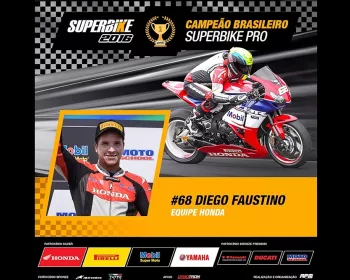 Diego Faustino é tricampeão do SuperBike Brasil