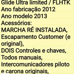 Imagens anúncio Harley-Davidson Electra Glide Ultra Limited (FLHTK) Electra Glide Ultra Limited FLHTK