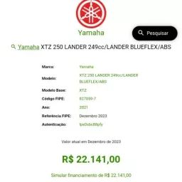 Imagens anúncio Yamaha XTZ 250 Lander XTZ 250 Lander